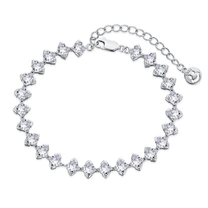 [Everoly JW]0.5 Carat Ornate Princess Cut Daily Bracelet