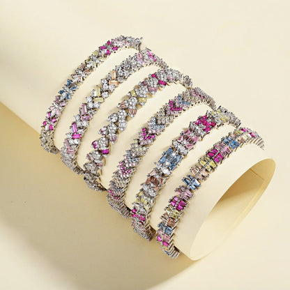 [Everoly JW]Ornate Sparkling Round Cut Party Bracelet