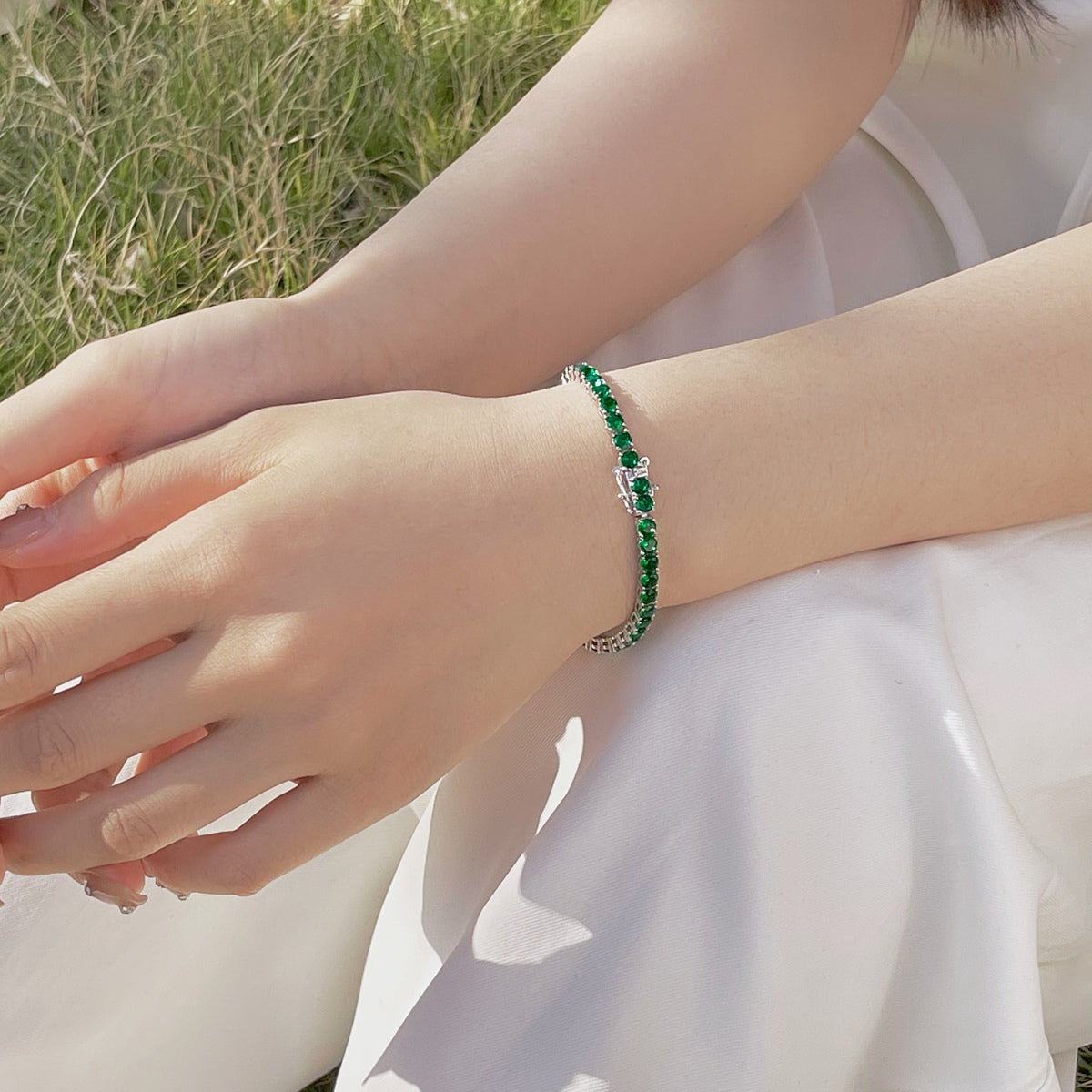 [Everoly JW]Radiant Colorful Round Cut Party Bracelet
