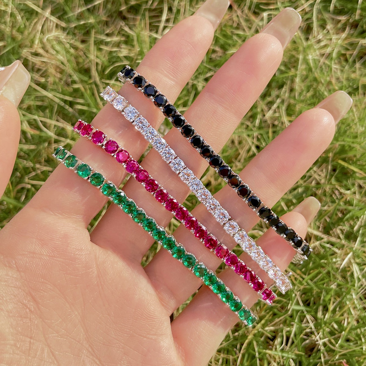 [Everoly JW]Radiant Colorful Round Cut Party Bracelet