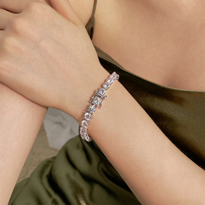 [Everoly JW]0.75 Carat Dazzling Round Cut Wedding Bracelet