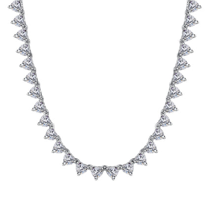 [Everoly JW]Ornate Heart Cut Tennis Necklace