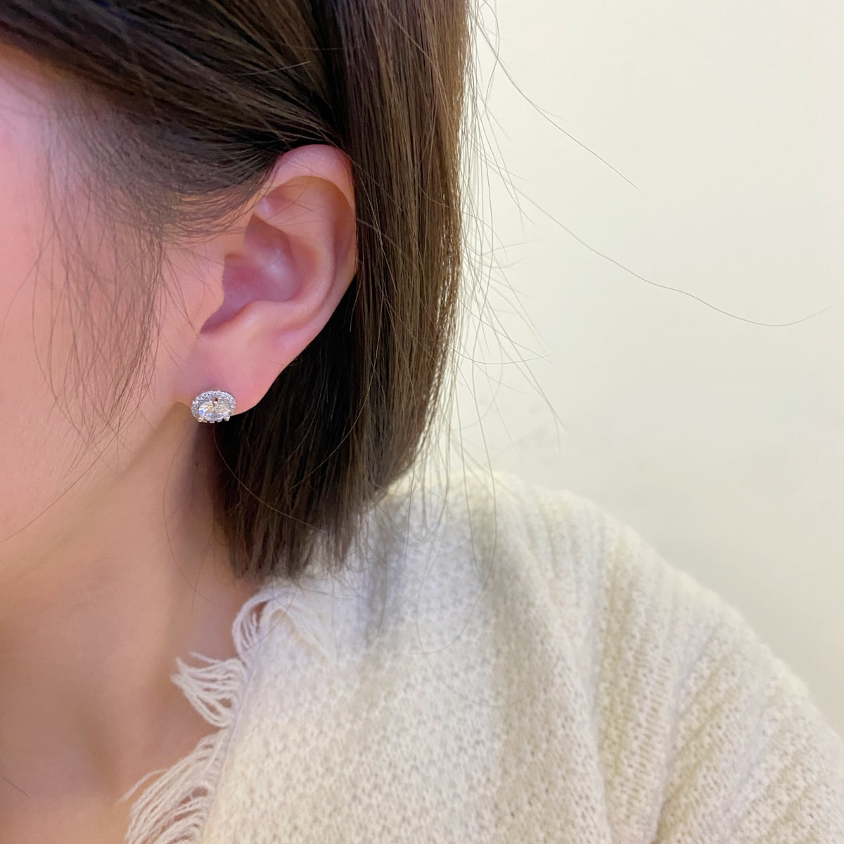 [Everoly JW]Classic Princess Round Shape Earrings