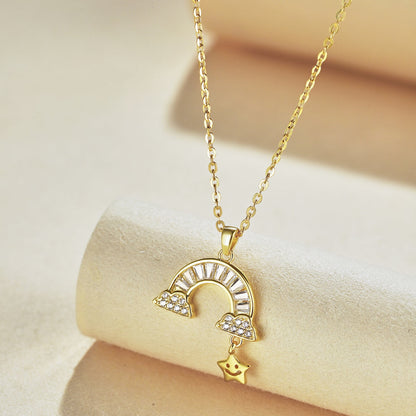 [Everoly JW]Unique Rainbow Star Necklace