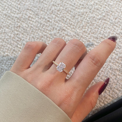 [Everoly JW]2.0 Carat Dazzling Sparkling Radiant Cut Party Ring
