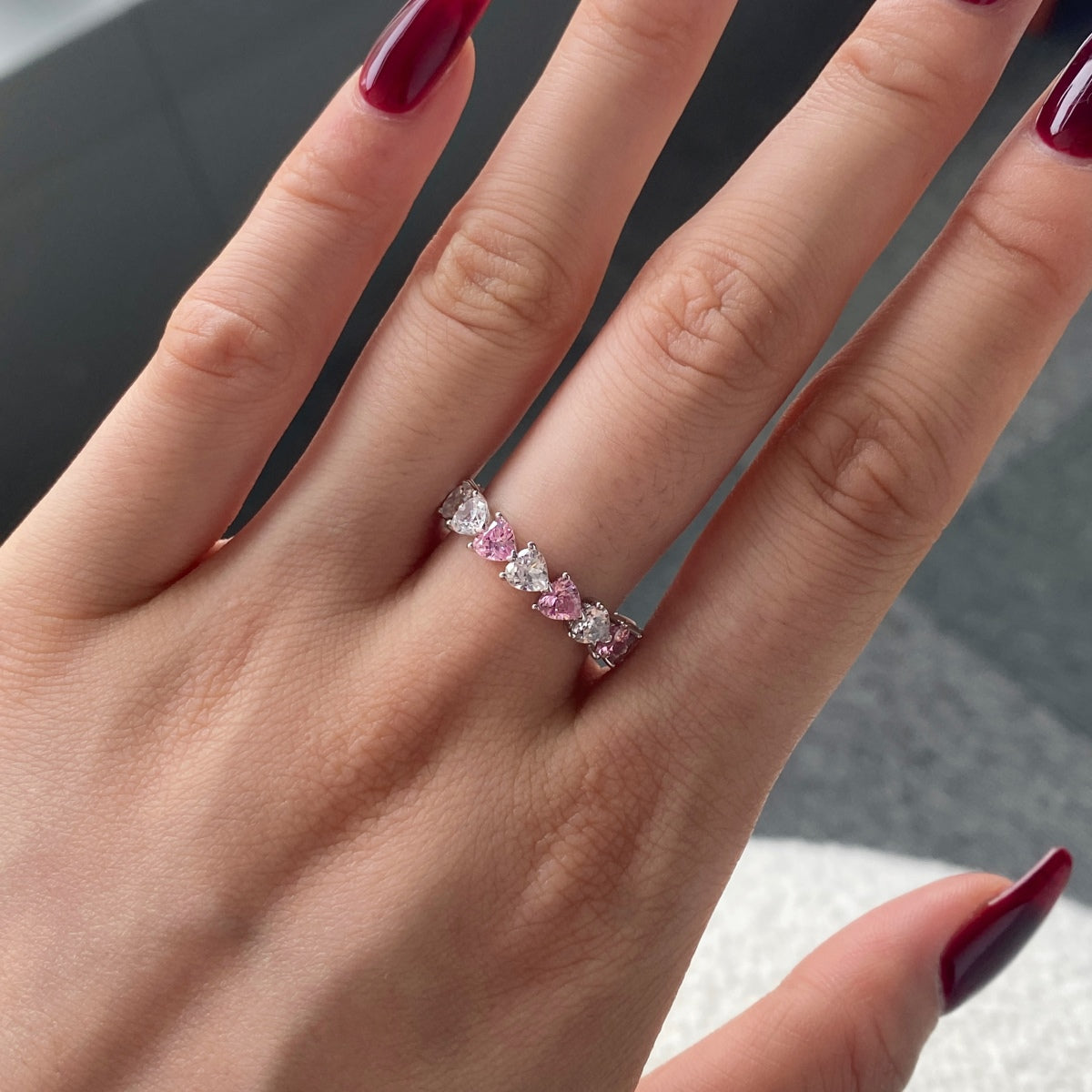 [Everoly JW]0.25 Carat Radiant Romance Heart Cut Lover Ring
