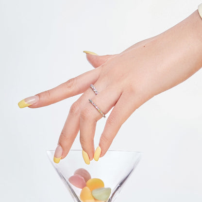 [Everoly JW]Charming Colorful Round Cut Daily Ring