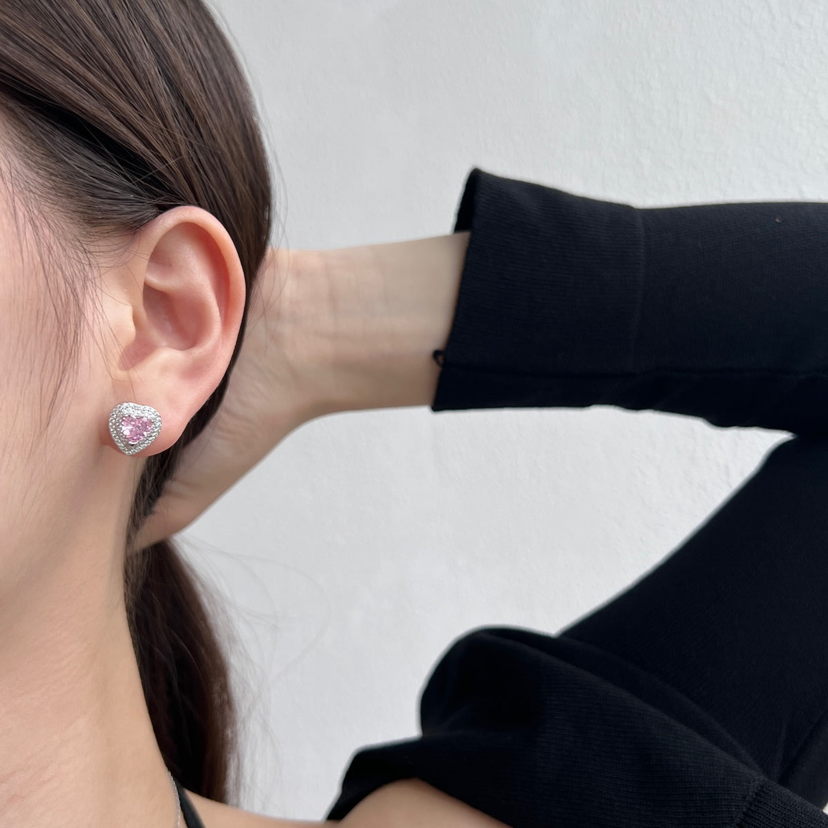 [Everoly JW]Dazzling Heart Shape Lover Earrings