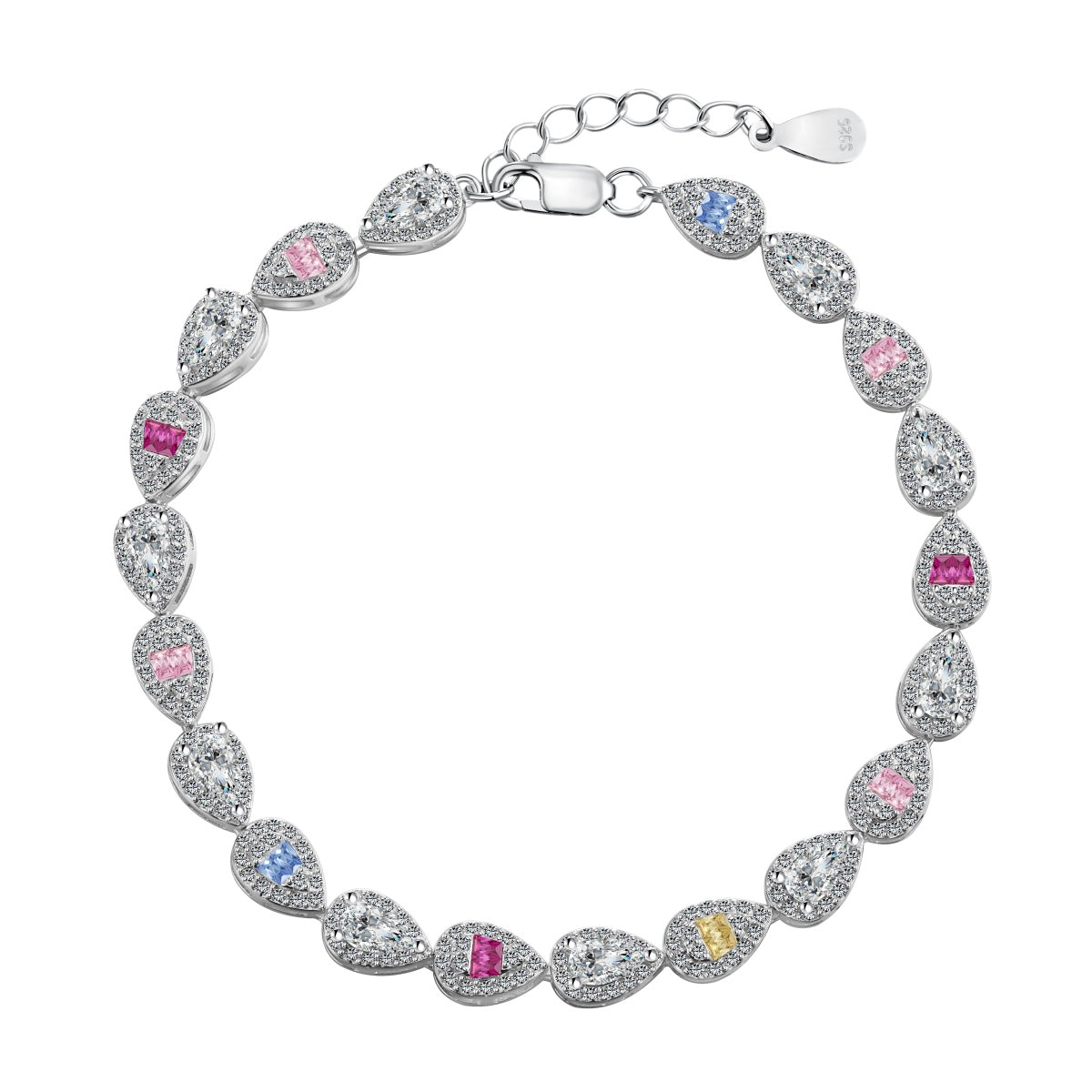 [Everoly JW]0.25 Carat Radiant Water Drop Shape Daily Bracelet