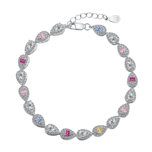 [Everoly JW]0.25 Carat Radiant Water Drop Shape Daily Bracelet