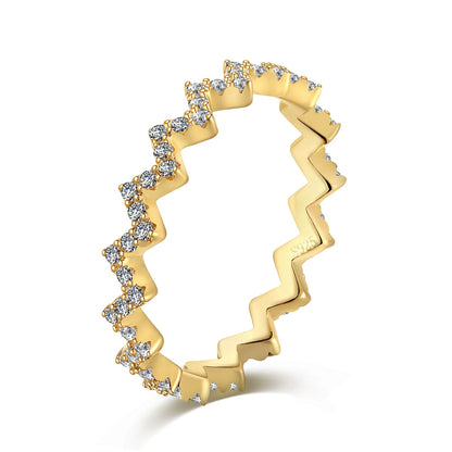 [Everoly JW]Delicate Enchanting Wave Shape Daily Ring