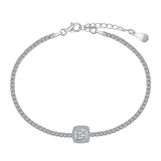 [Everoly JW]Luxurious Dazzling Square Shape Banquet Bracelet