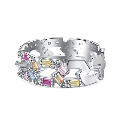 [Everoly JW]Sparkling Vibrant Emerald Cut Daily Ring
