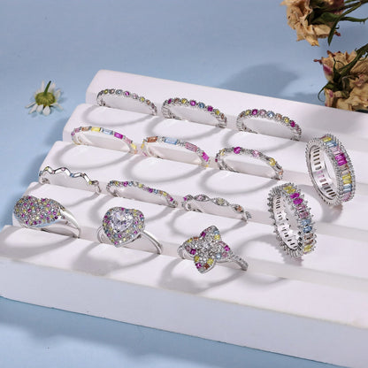 [Everoly JW]Lively In Shades Elegant Radiant Cut Daily Ring