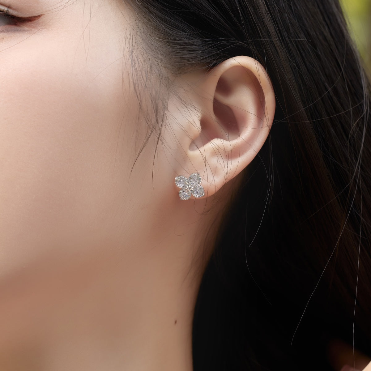 [Everoly JW]Four-Leaf Clover Eight-Pointed Star Earrings