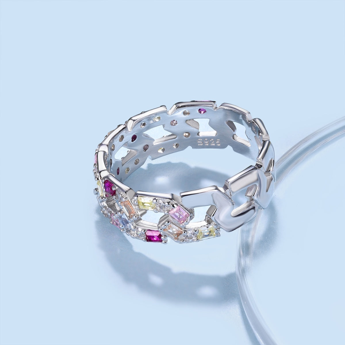 [Everoly JW]Sparkling Vibrant Emerald Cut Daily Ring