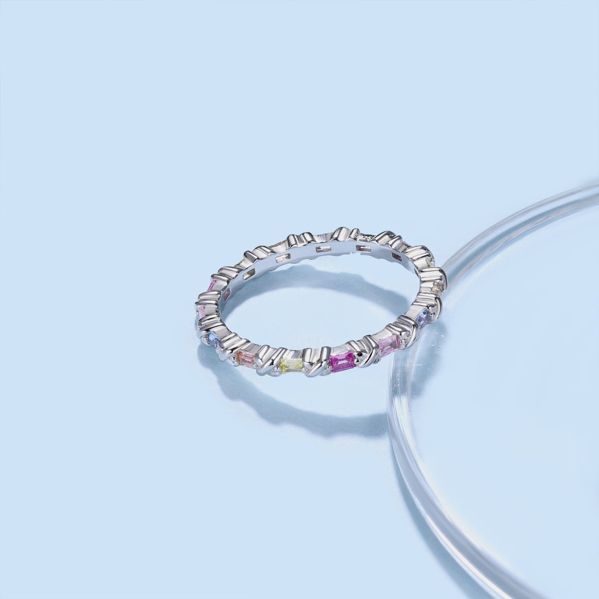 [Everoly JW]Charming Colorful Round Cut Daily Ring