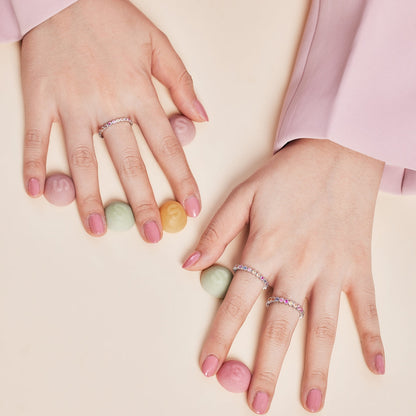 [Everoly JW]Exquisite Colorful Round Cut Party Ring