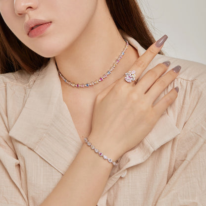 [Everoly JW]0.25 Carat Radiant Water Drop Shape Daily Bracelet