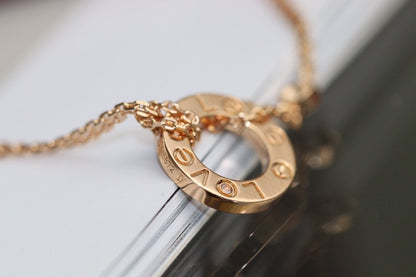 [Everoly JW] LIEBESHALSKETTE VERSTELLBAR ROSÉGOLD 2 DIAMANT 