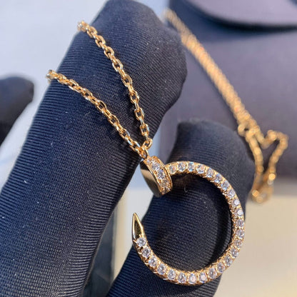 [Everoly JW]JUSTE HALSKETTE ROTGOLD DIAMANTEN 