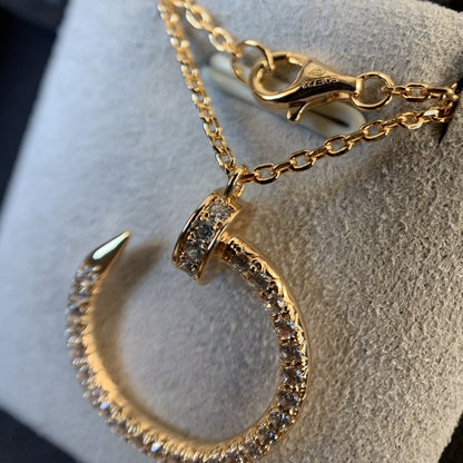[Everoly JW]JUSTE HALSKETTE ROTGOLD DIAMANTEN 