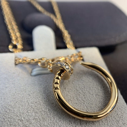 [Everoly JW]JUSTE HALSKETTE ROTGOLD DIAMANTEN 
