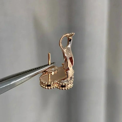[Everoly JW]CLOVER MEDIUM 1 MOTIFS PINK MOP DIAMOND OHRRINGE