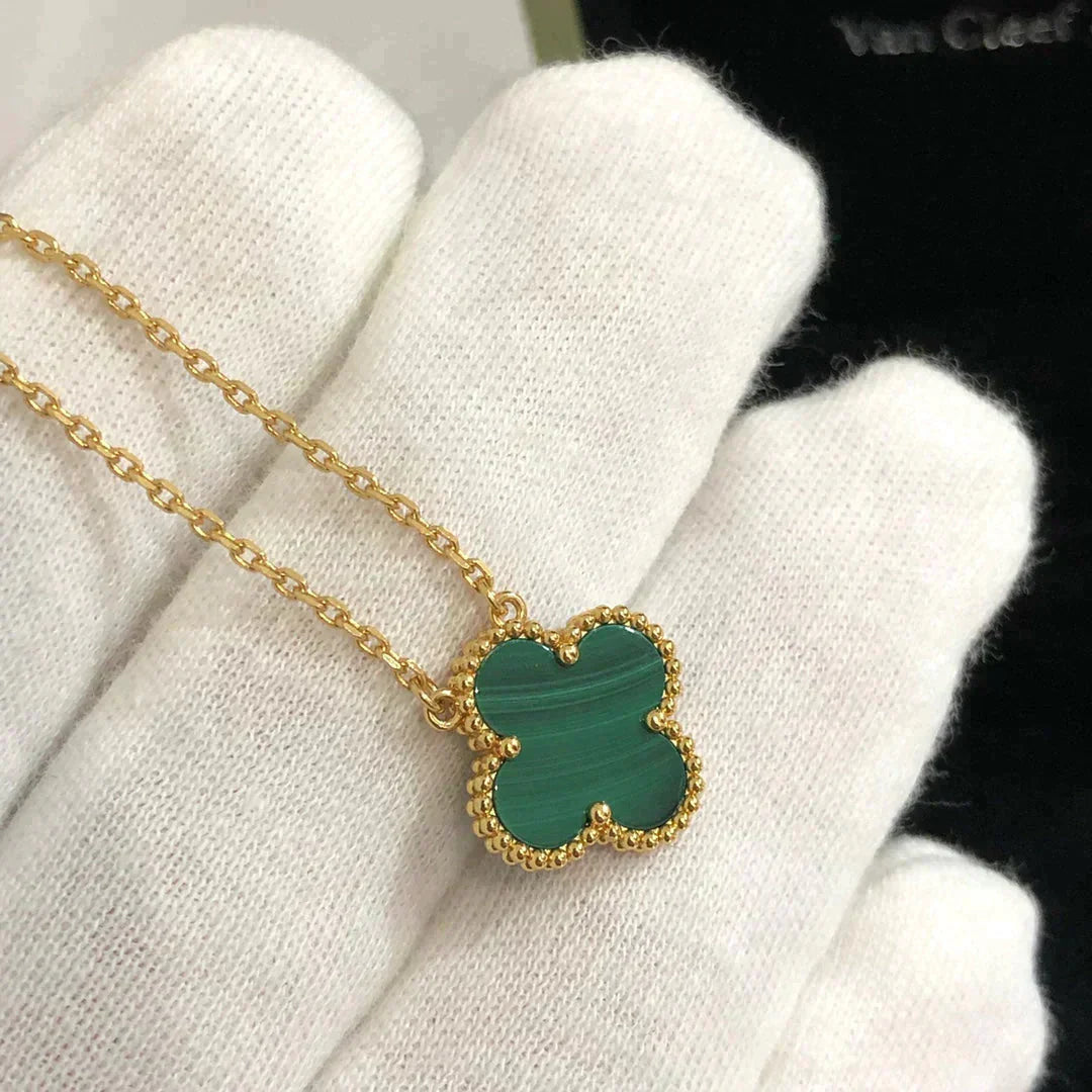 [Everoly JW]CLOVER 15MM MALACHIT EINZELNE BLUMENKETTE