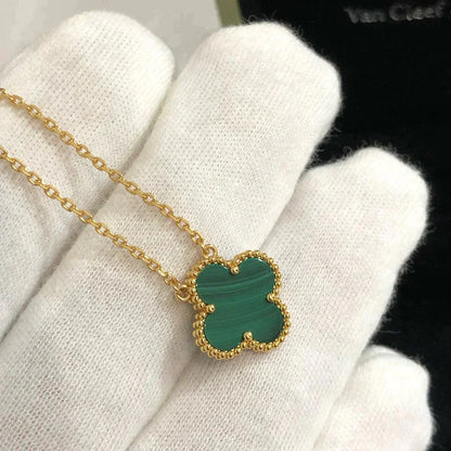 [Everoly JW]CLOVER 15MM MALACHIT EINZELNE BLUMENKETTE