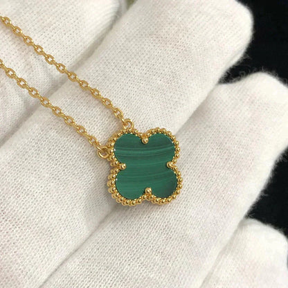 [Everoly JW]CLOVER 15MM MALACHIT EINZELNE BLUMENKETTE