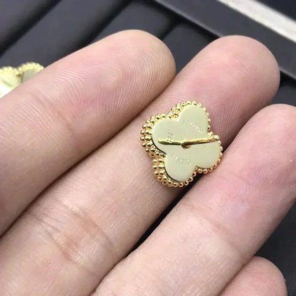 [Everoly JW]CLOVER MINI 9.5MM LASER EARRINGS