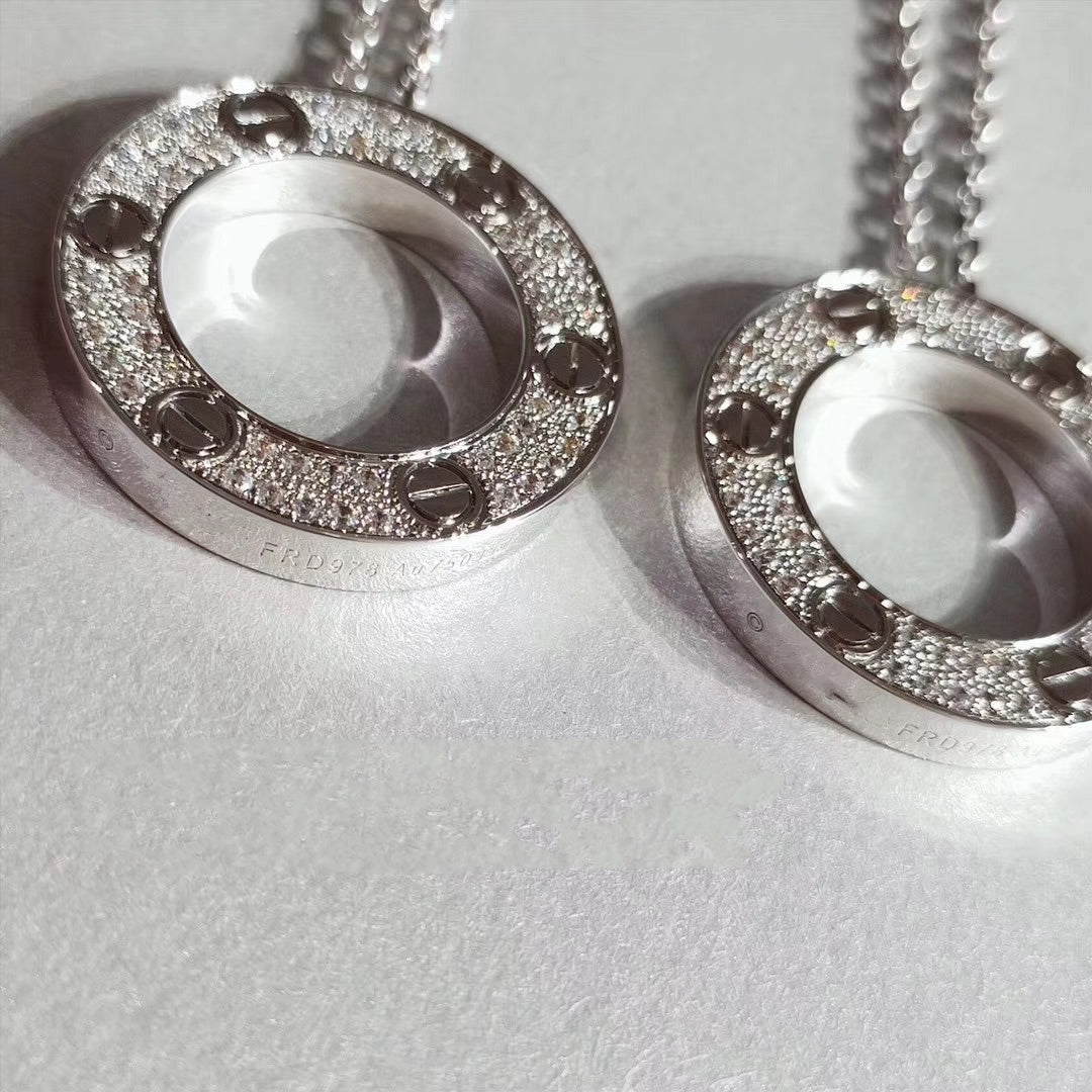 [Everoly JW]LOVE NECKLACE ADJUSTABLE SILVER