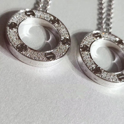 [Everoly JW]LOVE NECKLACE ADJUSTABLE SILVER