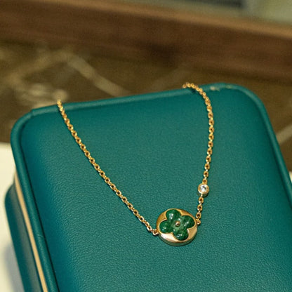 [Everoly JW]SUN MALACHITE 1 DIAMANT ROTGOLDARMBAND