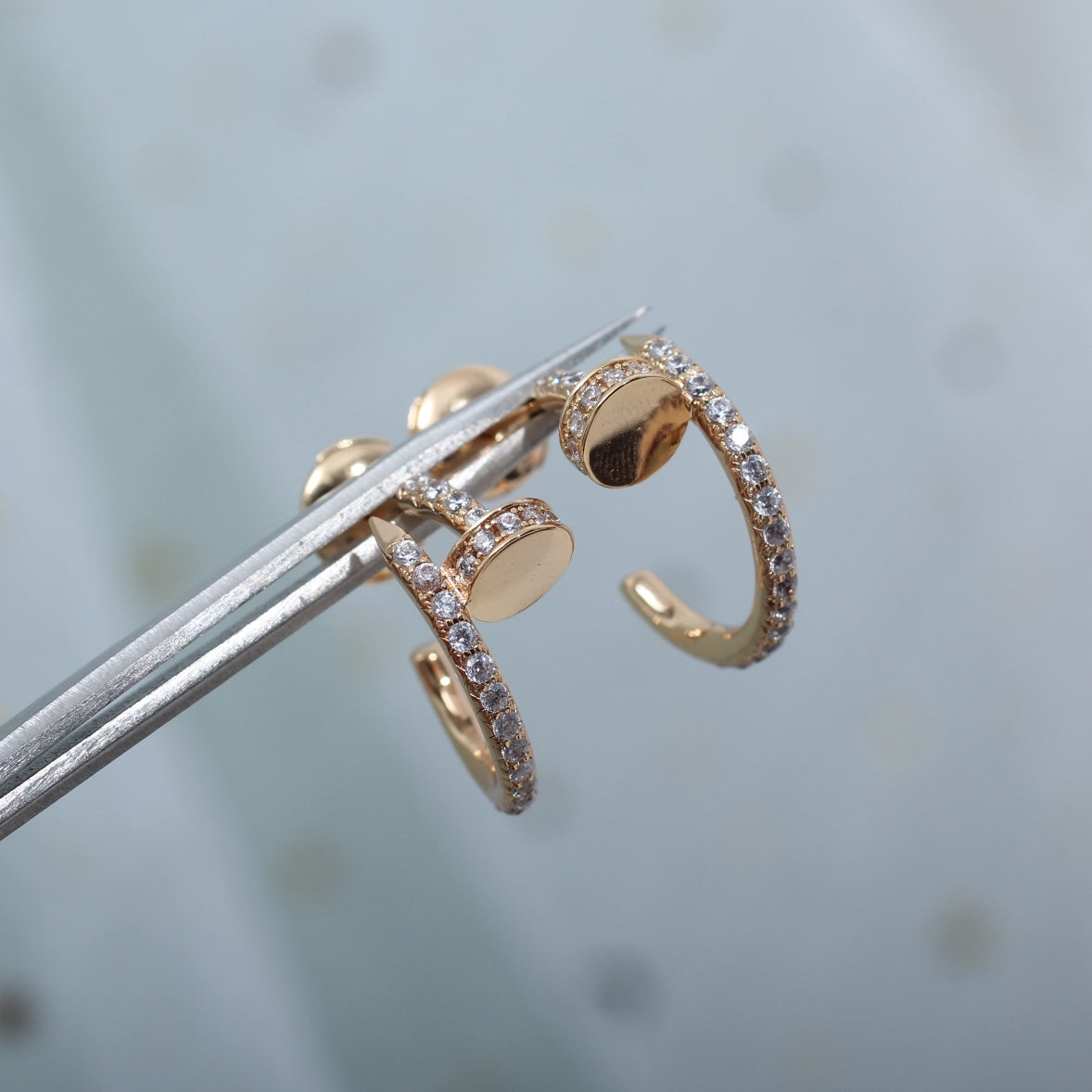 [Everoly JW]JUSTE イヤリング 12.75mm ピンクゴールド ダイヤモンド