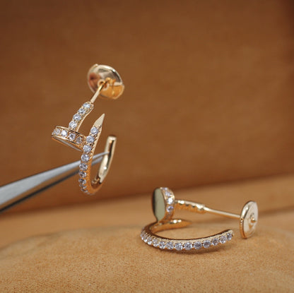 [Everoly JW]JUSTE イヤリング 12.75mm ピンクゴールド ダイヤモンド