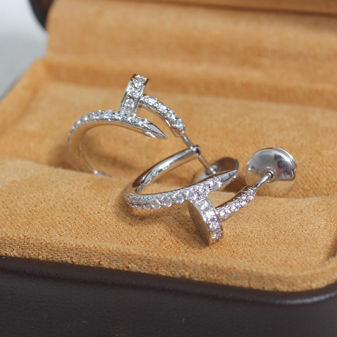 [Everoly JW]JUSTE EARRINGS 12.75MM SILVER DIAMOND