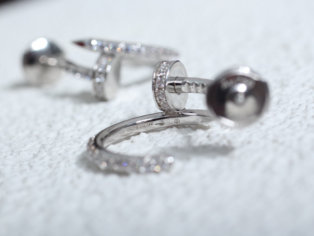 [Everoly JW]JUSTE EARRINGS 12.75MM SILVER DIAMOND