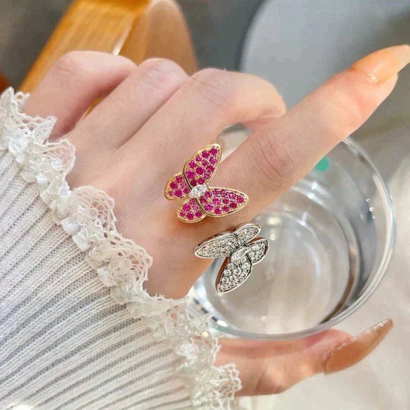 [Everoly JW]TWIN BUTTERFLY DIAMOND RING