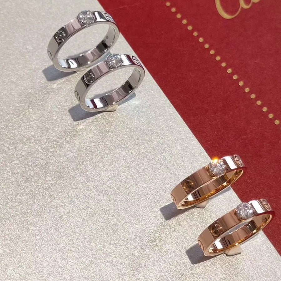 [Everoly JW]LOVE RING 3.6MM 1 BIG DIAMOND