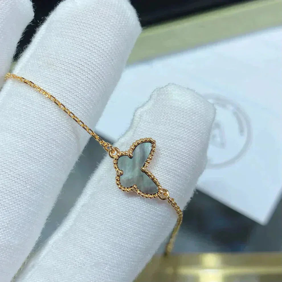 [Everoly JW] Armband mit Schmetterlings-Grau-Perlmutterfalter