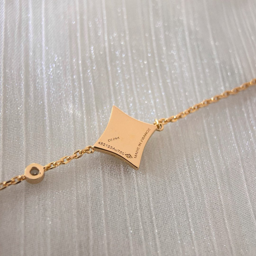 [Everoly JW]COLOR STAR KARNEOL ROSA GOLD DIAMANT ARMBAND