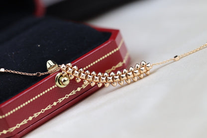 [Everoly JW]CLASH PINK GOLD NECKLACE