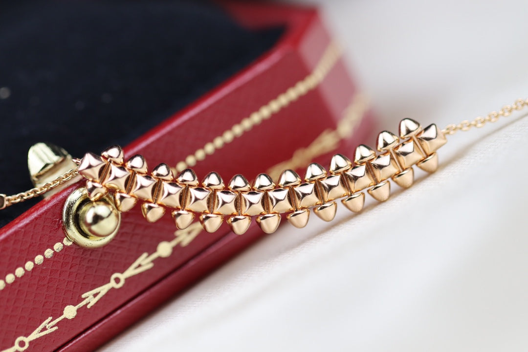 [Everoly JW]CLASH PINK GOLD NECKLACE