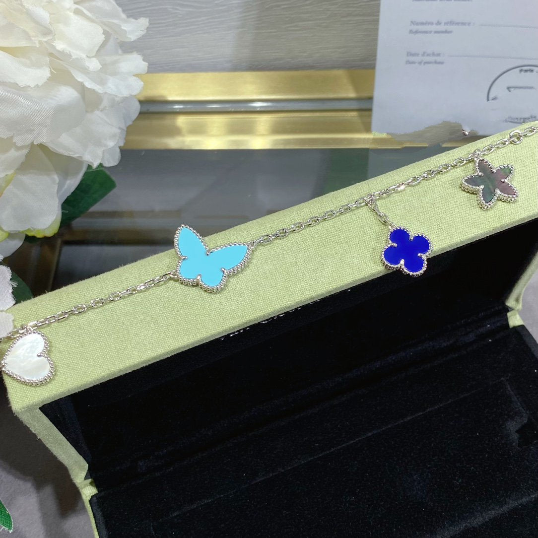 [Everoly JW] GLÜCKLICHES FRÜHLINGS-SILBERARMBAND 4 MOTIV