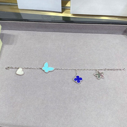 [Everoly JW] GLÜCKLICHES FRÜHLINGS-SILBERARMBAND 4 MOTIV