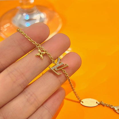 [Everoly JW]LOGO STAR MOTIF GOLD BRACELET