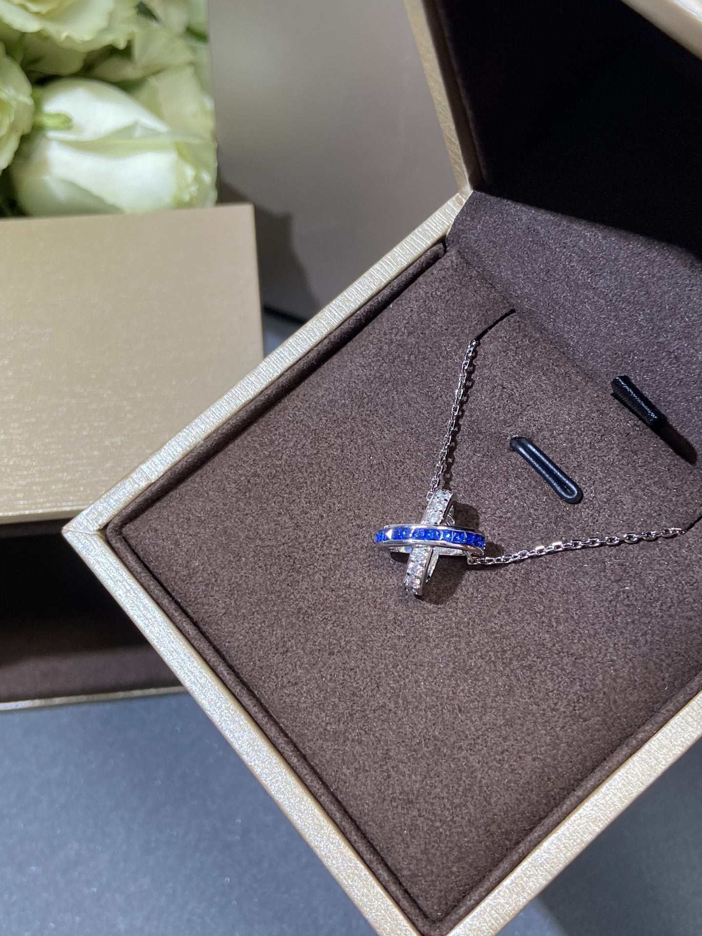 [Everoly JW]LIENS DIAMOND SILVER NECKLACE