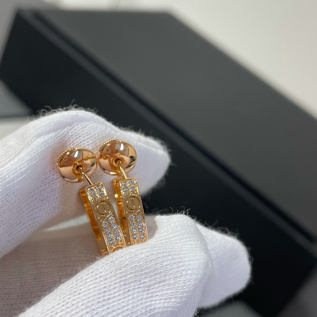[Everoly JW]LOVE DIAMANT-KREOLEN AUS ROTGOLD